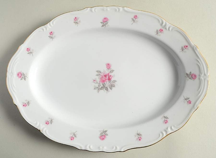 Rose Petite 12" Oval Serving Platter by Harmony House China-1