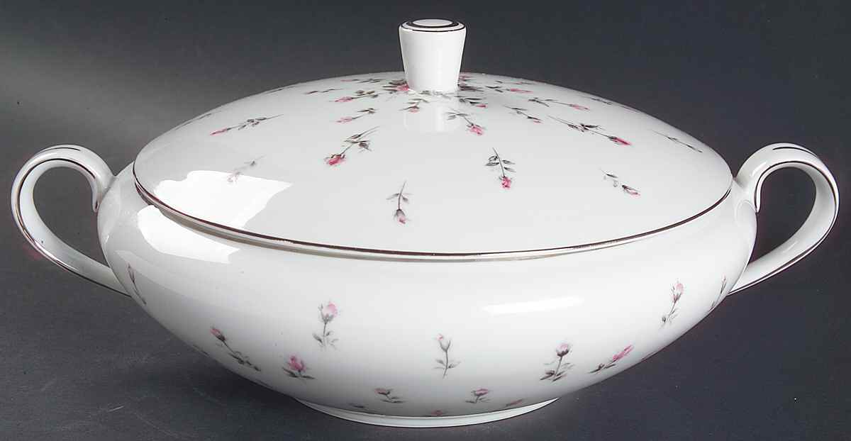 Rosebud Round Covered Vegetable by Harmony House China-1