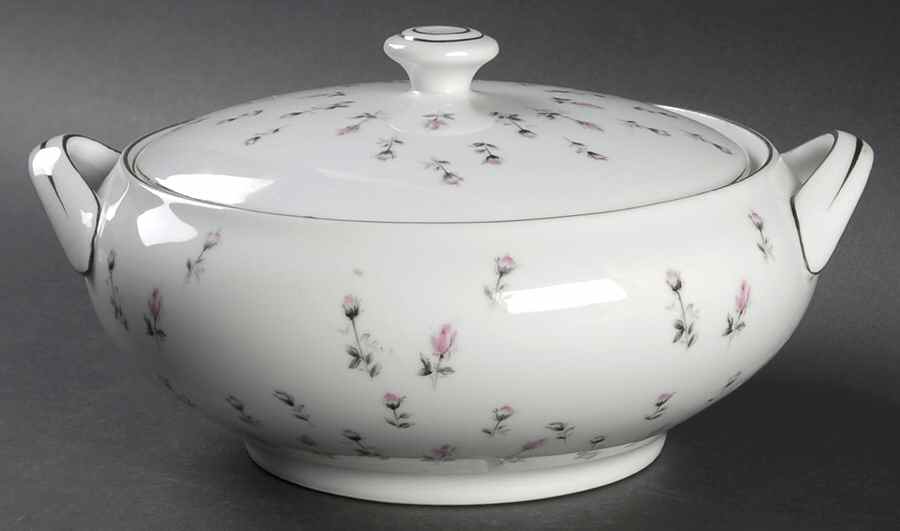 Rosebud Round Covered Vegetable by Harmony House China-1
