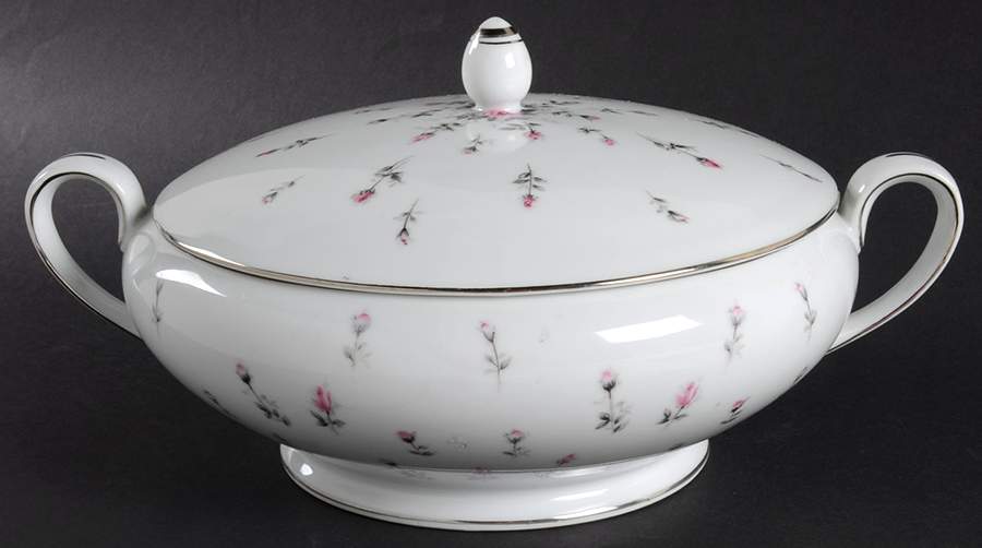 Rosebud Round Covered Vegetable by Harmony House China-1
