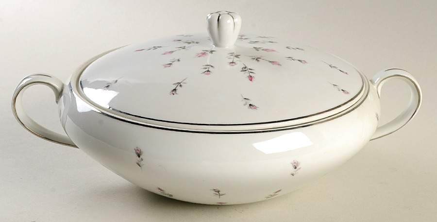 Rosebud Round Covered Vegetable by Harmony House China-1