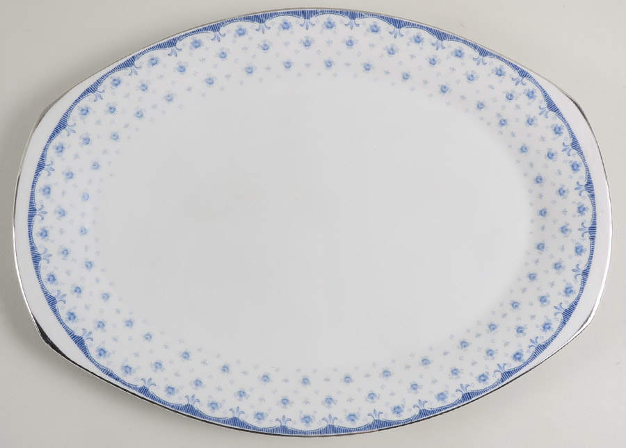 Rosegay 14" Oval Serving Platter by Harmony House China-1