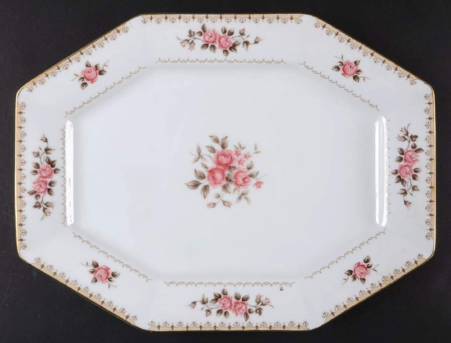 Rosette 13" Oval Serving Platter by Harmony House China-1