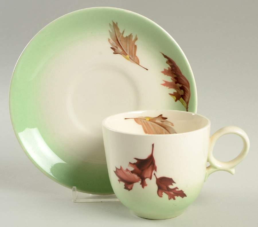 September Song Flat Cup & Saucer Set by Harmony House China-1