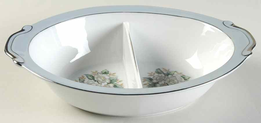 Sheraton 10" Oval Divided Vegetable Bowl by Harmony House China-1