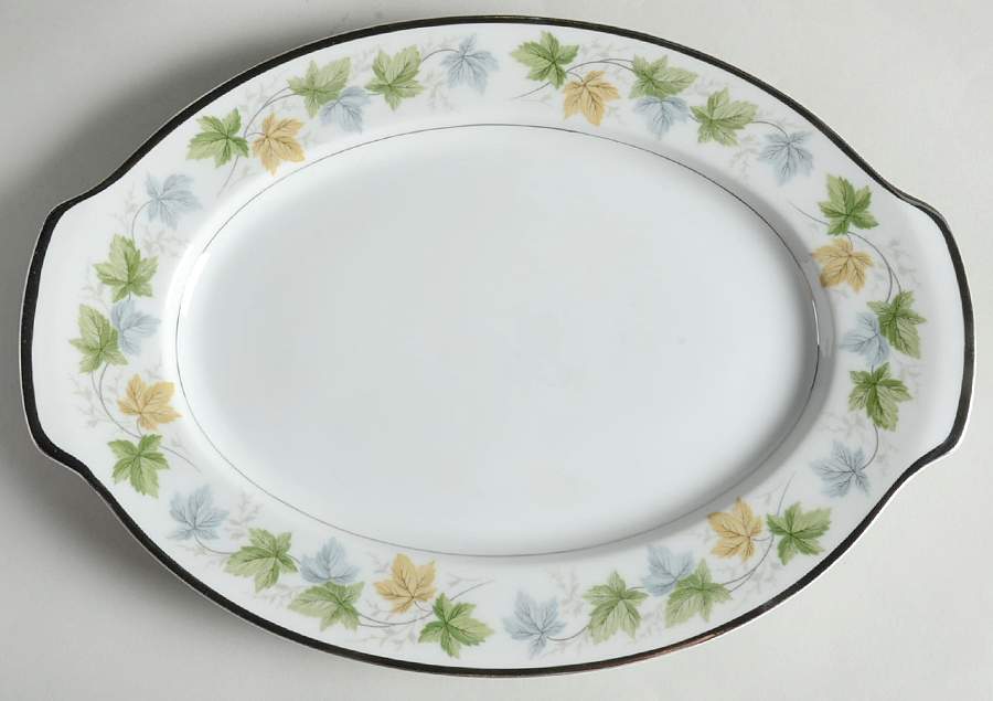 Sherwood 12" Oval Serving Platter by Harmony House China-1