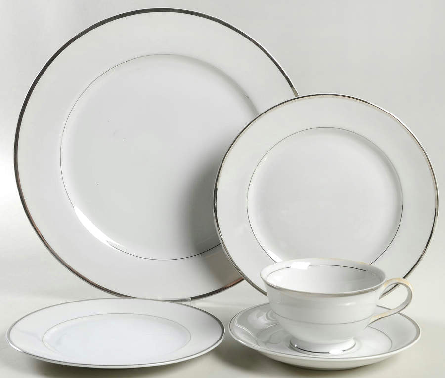Silver Melody 5 Piece Place Setting by Harmony House China-1