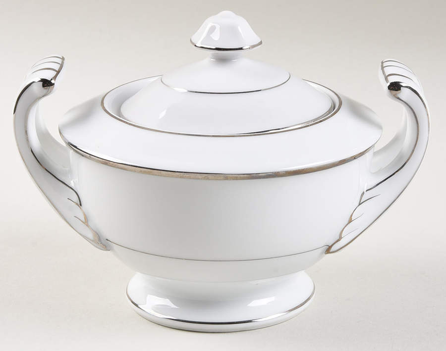 Silver Melody Sugar Bowl & Lid by Harmony House China-1