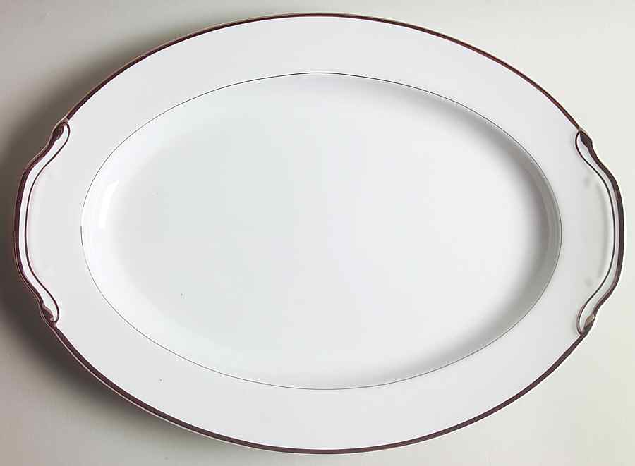 Silver Melody 16" Oval Serving Platter by Harmony House China-1