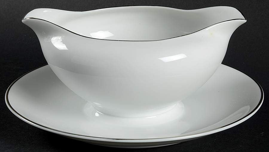 Simone Gravy Boat with Attached Underplate by Harmony House China-1