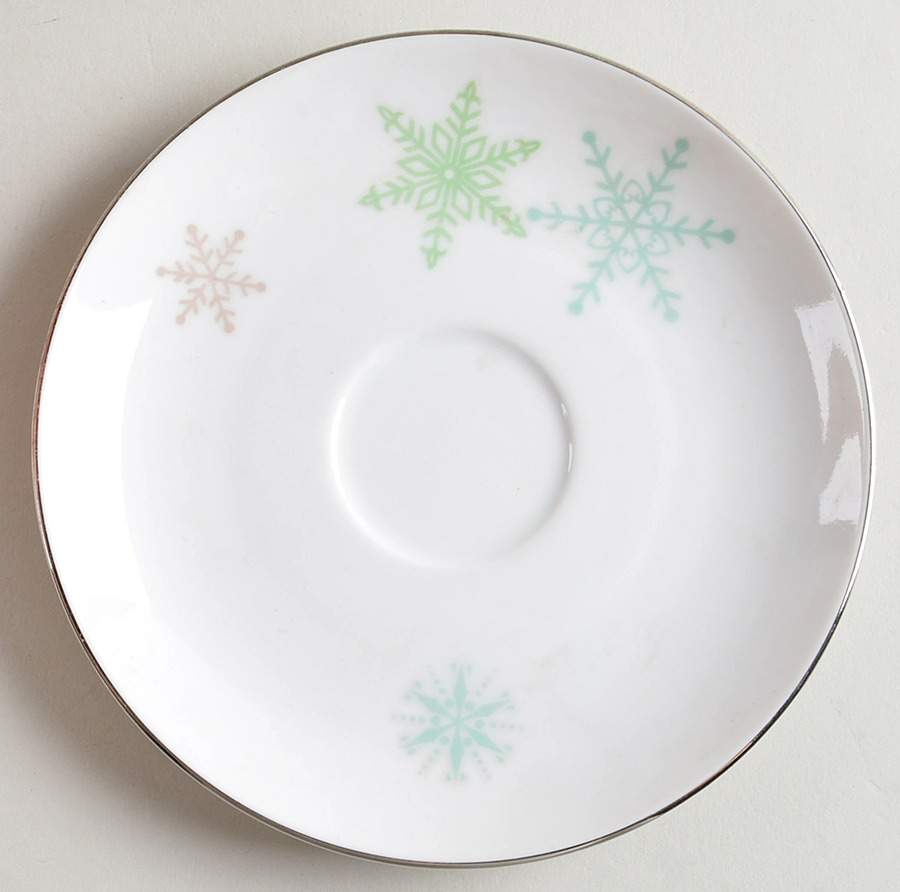 Snowflake (All Over Flakes) Saucer by Harmony House China-1