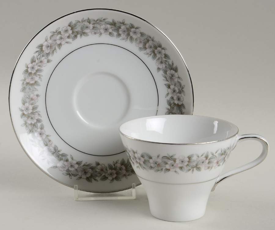 Southern Belle Flat Cup & Saucer Set by Harmony House China-1