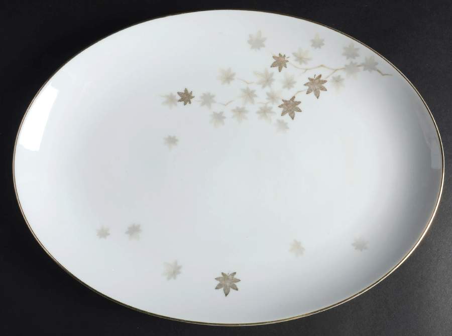 Solitude 12" Oval Serving Platter by Harmony House China-1