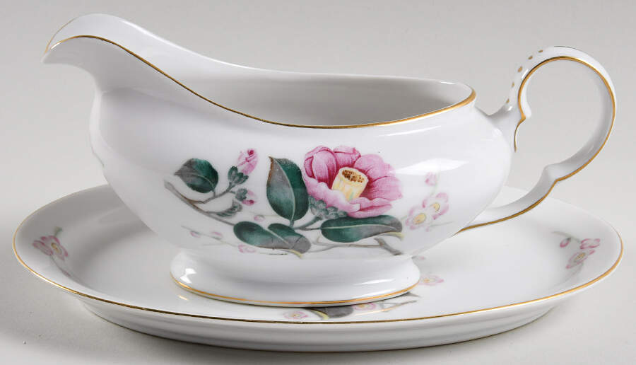 Splendor Gravy Boat & Underplate by Harmony House China-1