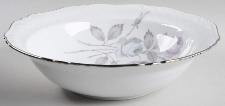 Spring Song (Platinum Trim) 8" Round Vegetable Bowl by Harmony House China-1