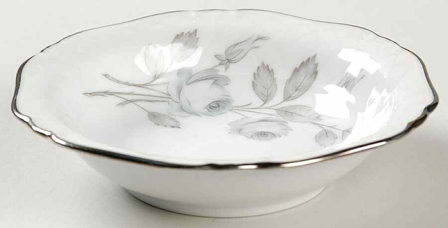 Spring Song (Platinum Trim) Fruit/Dessert (Sauce) Bowl by Harmony House China-1