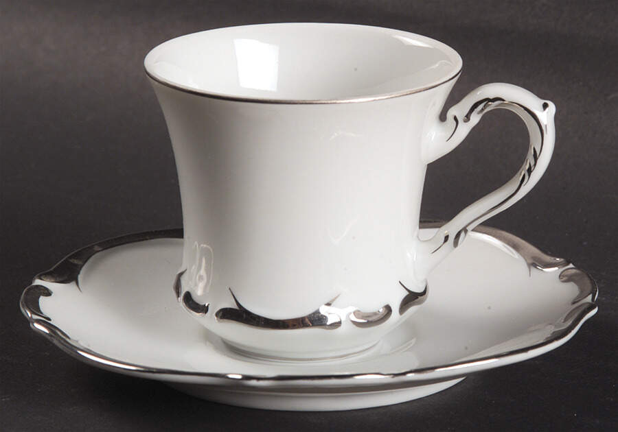 Starlight Flat Demitasse Cup & Saucer Set by Harmony House China-1