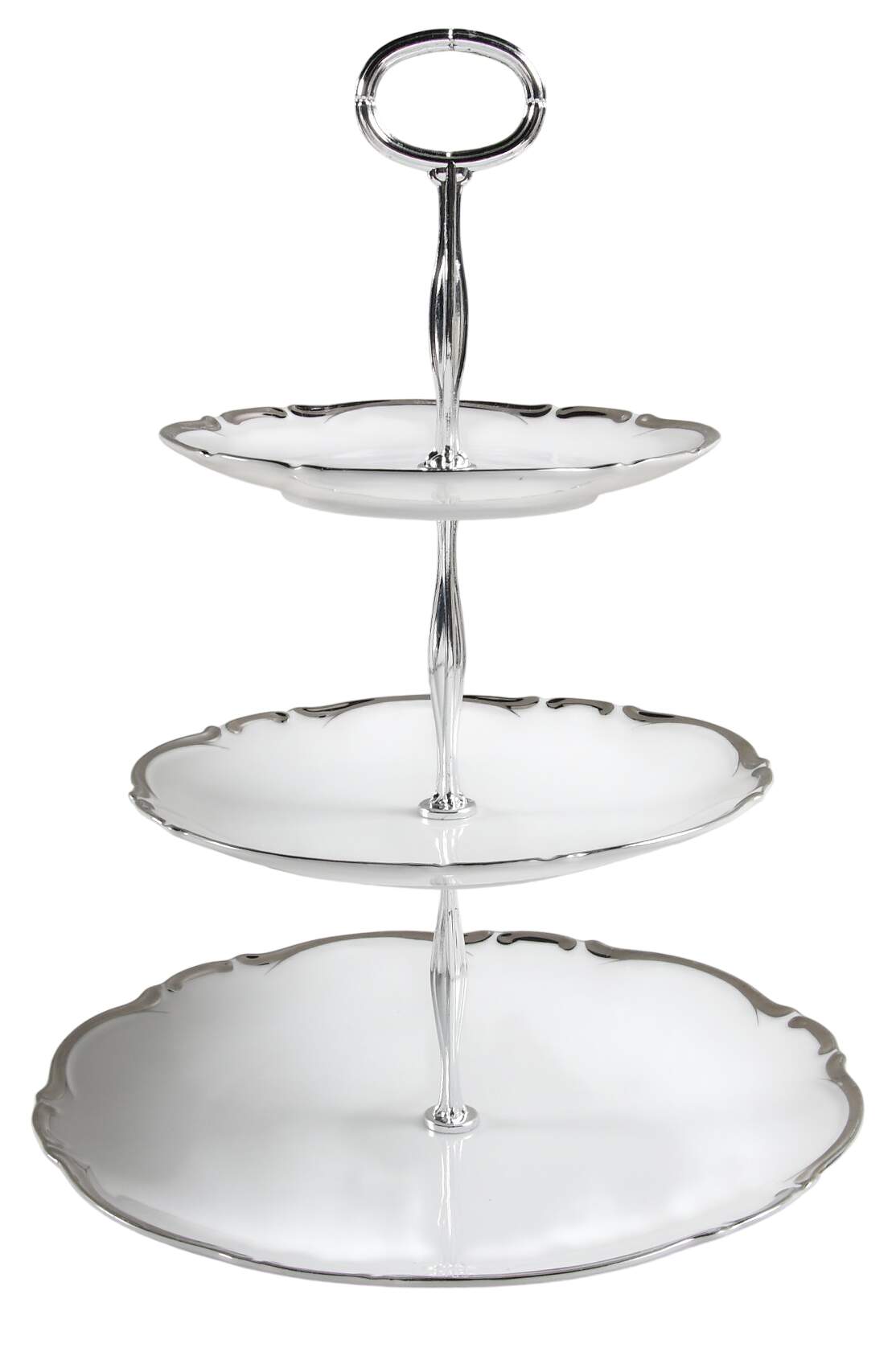 Starlight 13 7/8"-14 1/4" 3-Tiered Serving Tray(DP,SP,BB) HC by Harmony House China-1