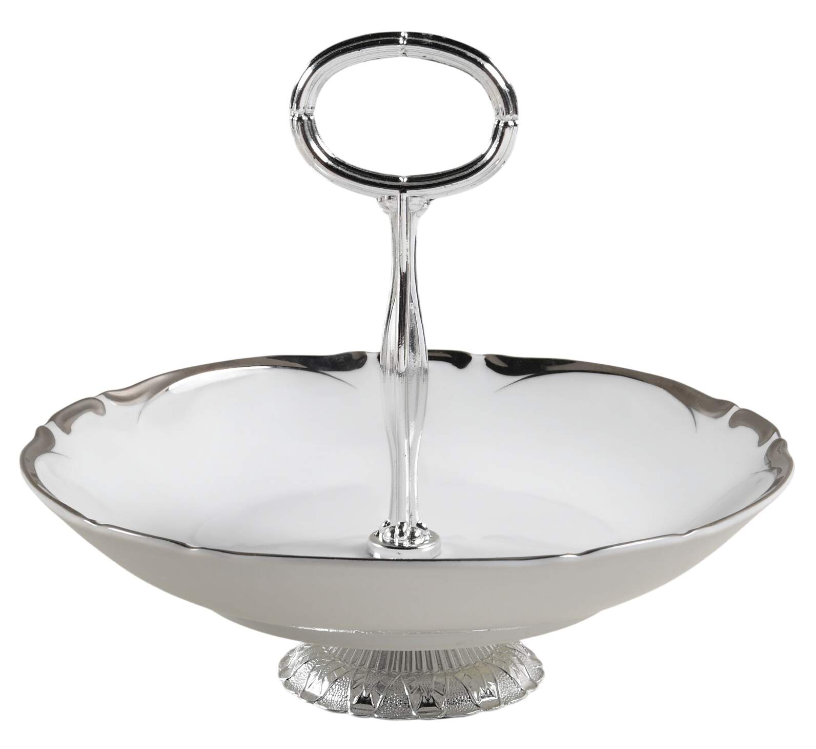 Starlight 6"-7" Handled Footed Nut Dish HC by Harmony House China-1