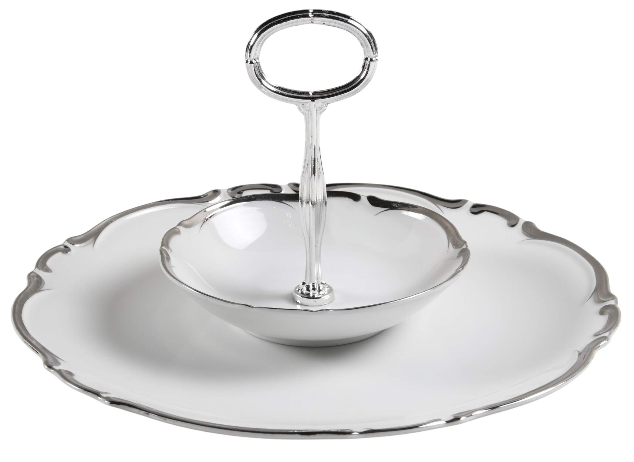 Starlight 3 1/4"-3 7/8" Chip & Dip/Veg Set 2 Pce (DP/FR) HC by Harmony House China-1