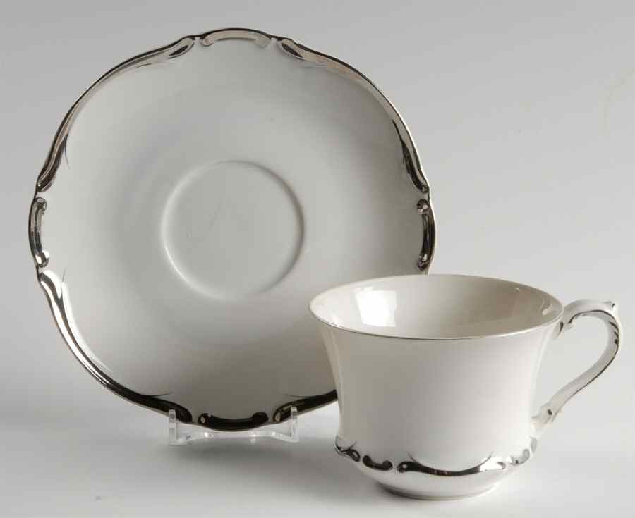 Starlight Flat Cup & Saucer Set by Harmony House China-1