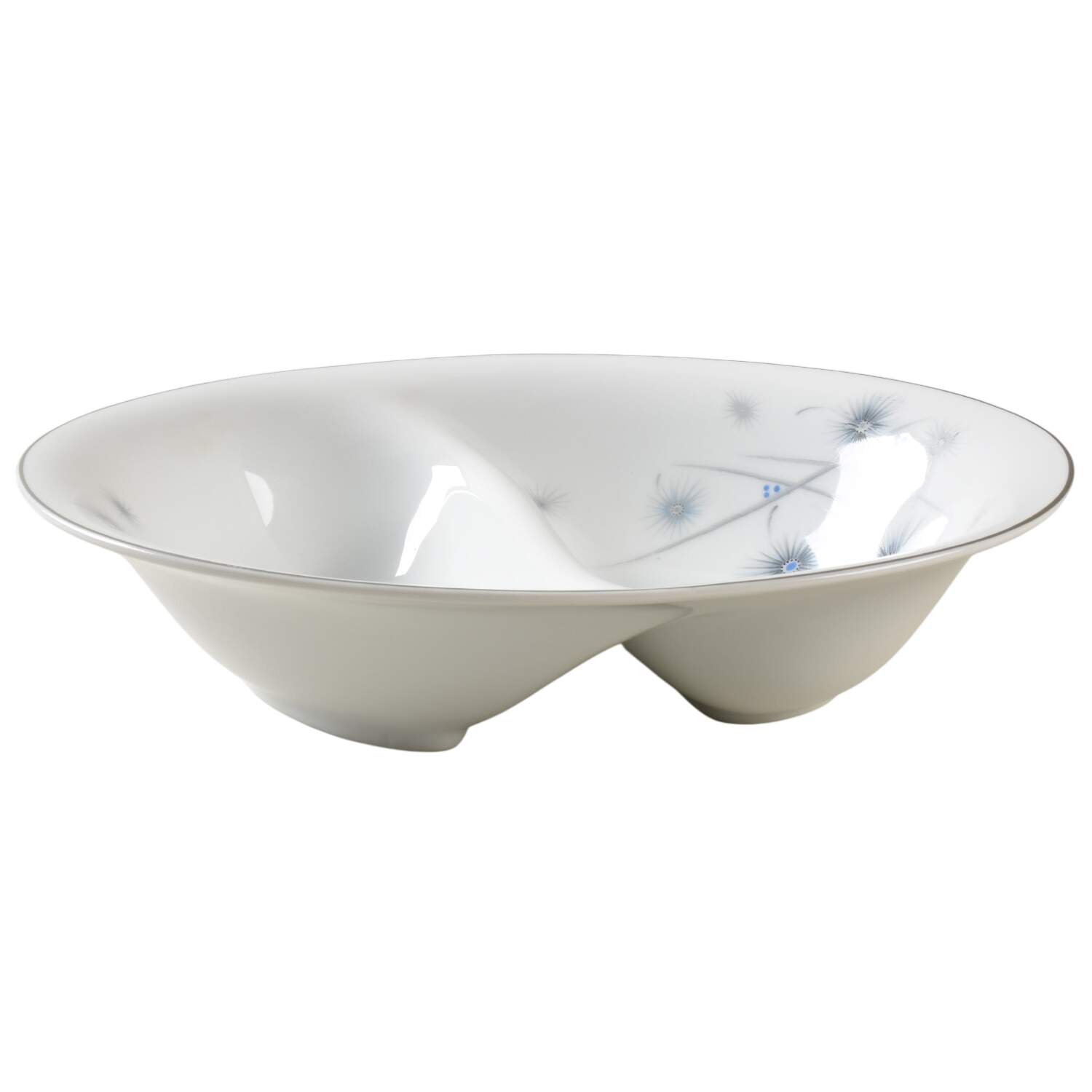 Starflower Oval Divided Vegetable Bowl by Harmony House China-1