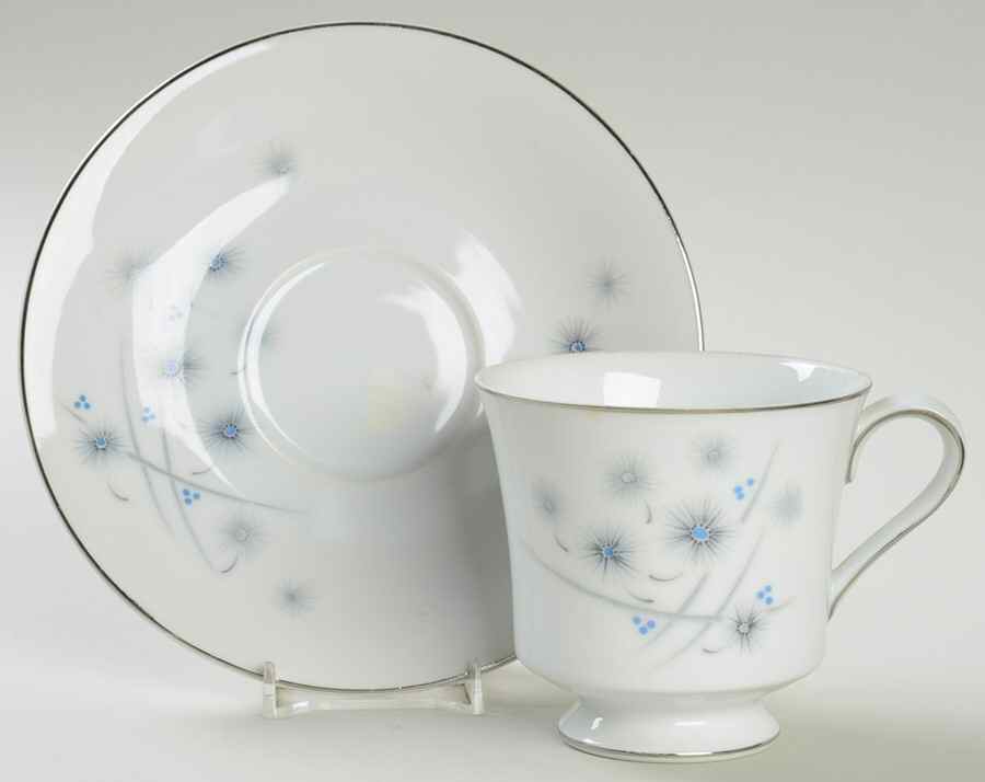 Starflower Footed Cup & Saucer Set by Harmony House China-1