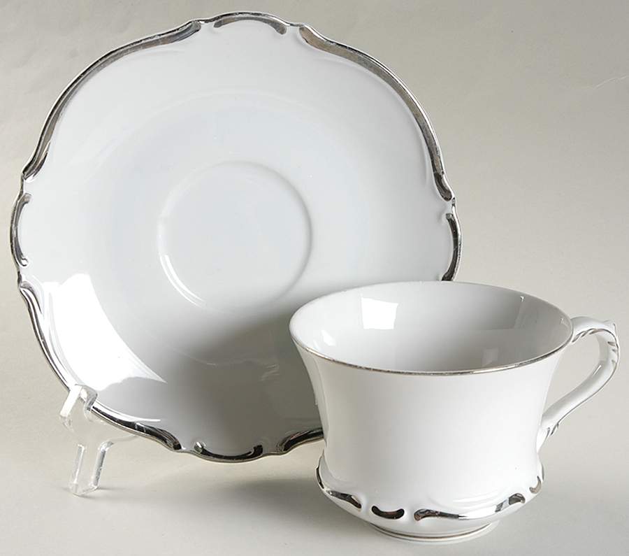 Sterling Flat Cup & Saucer Set by Harmony House China-1