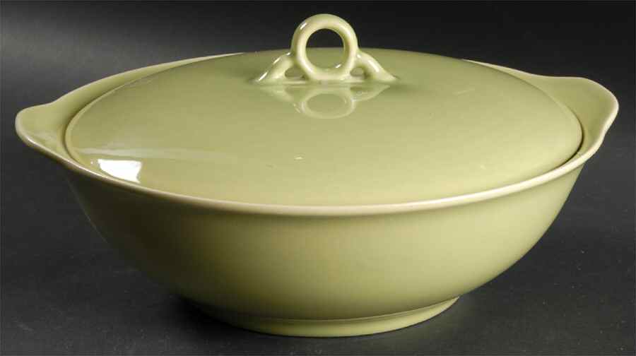 Symphony Chartreuse Round Covered Vegetable by Harmony House China-1