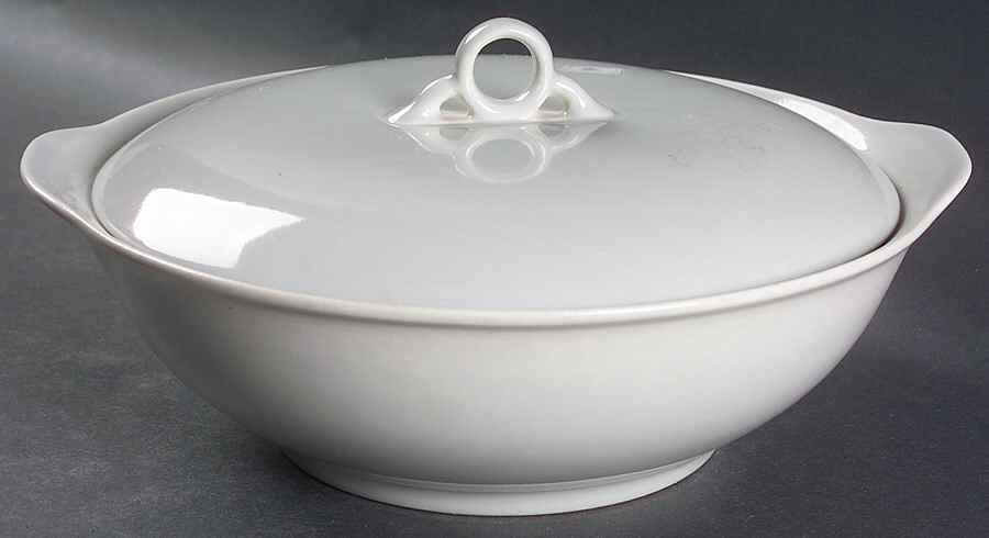 Symphony Gray Round Covered Vegetable by Harmony House China-1