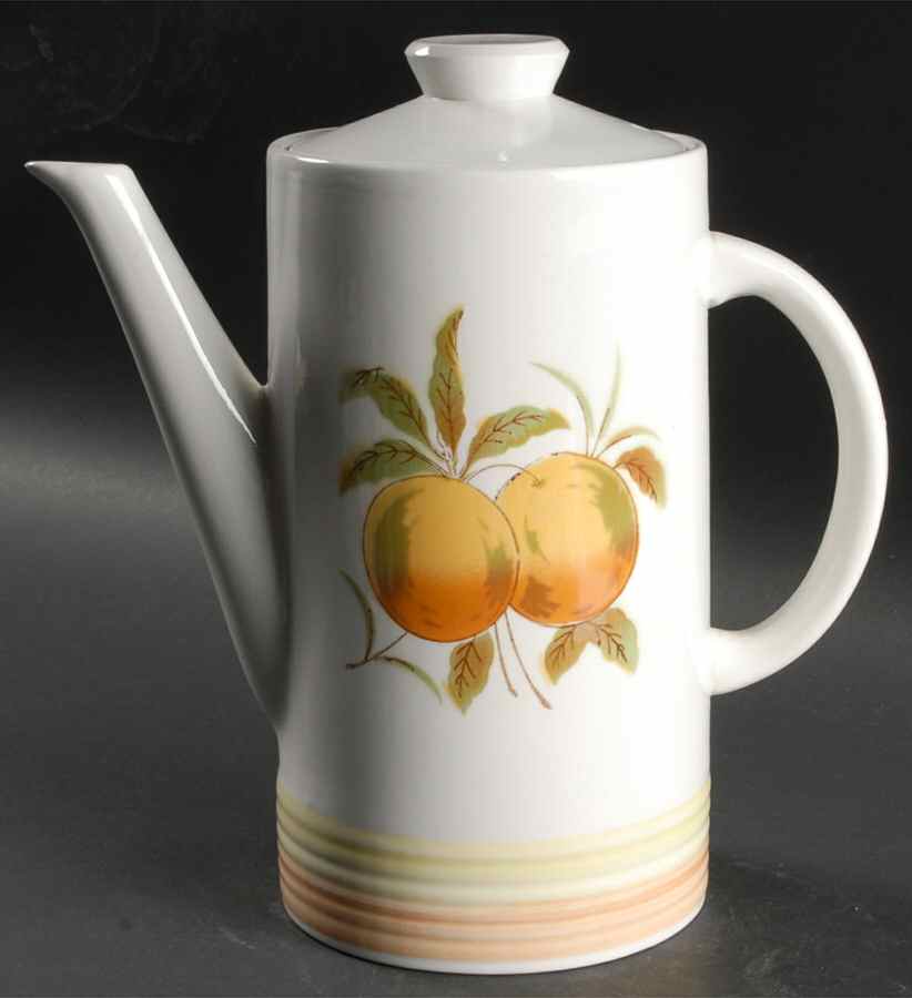 Tangerine Coffee Pot & Lid by Harmony House China-1