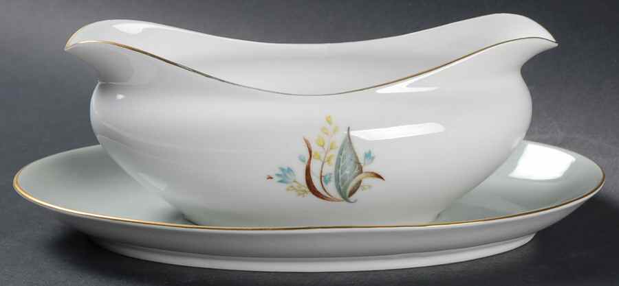 Tiara Gravy Boat with Attached Underplate by Harmony House China-1
