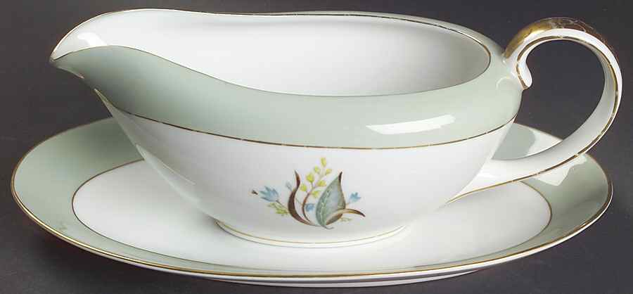 Tiara Gravy Boat & Underplate/Relish by Harmony House China-1