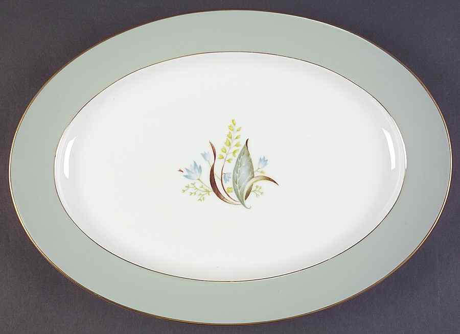 Tiara 14" Oval Serving Platter by Harmony House China-1