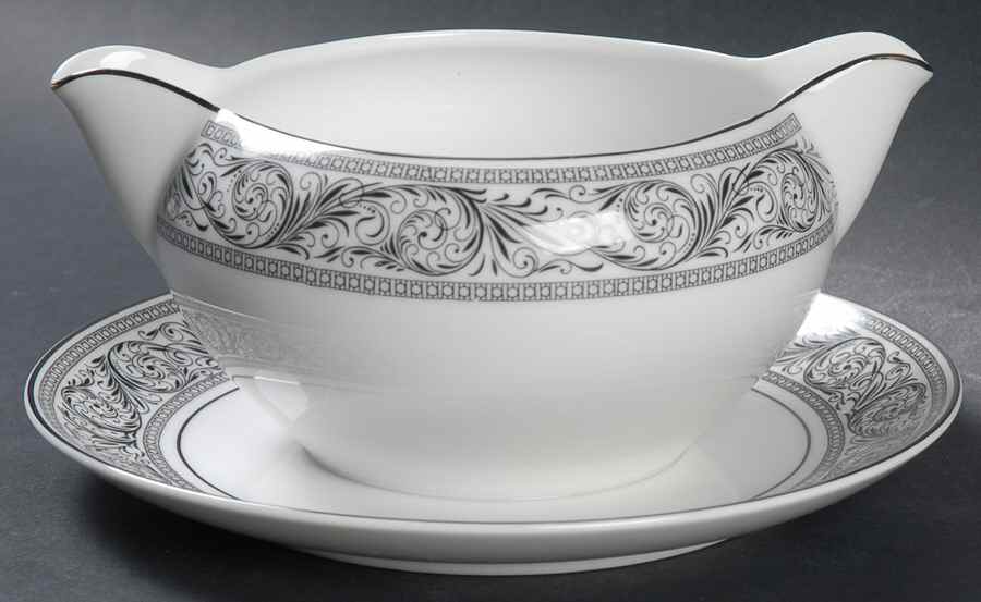 Valencia Gravy Boat with Attached Underplate by Harmony House China-1