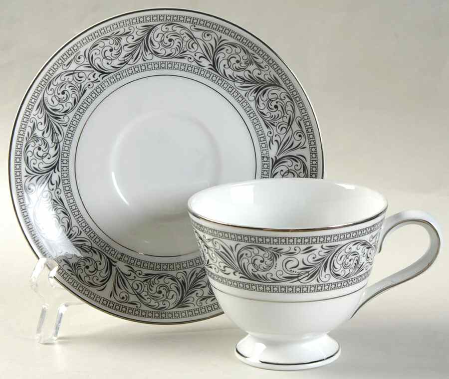 Valencia Footed Cup & Saucer Set by Harmony House China-1
