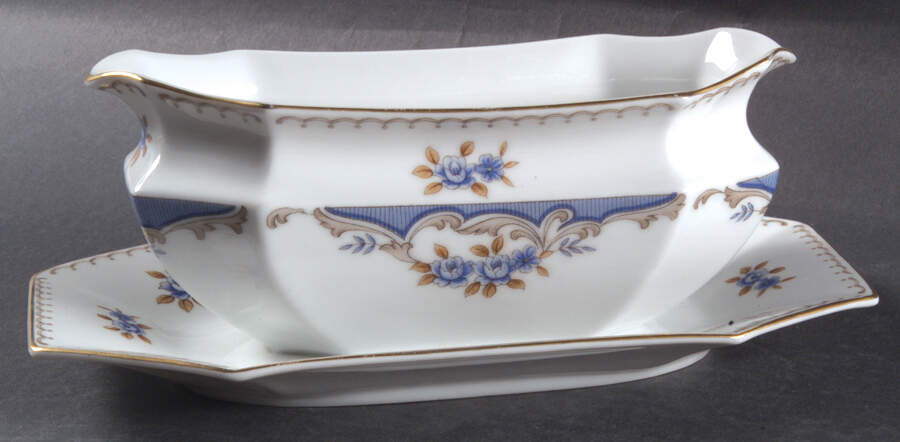 Versailles Gravy Boat with Attached Underplate by Harmony House China-1