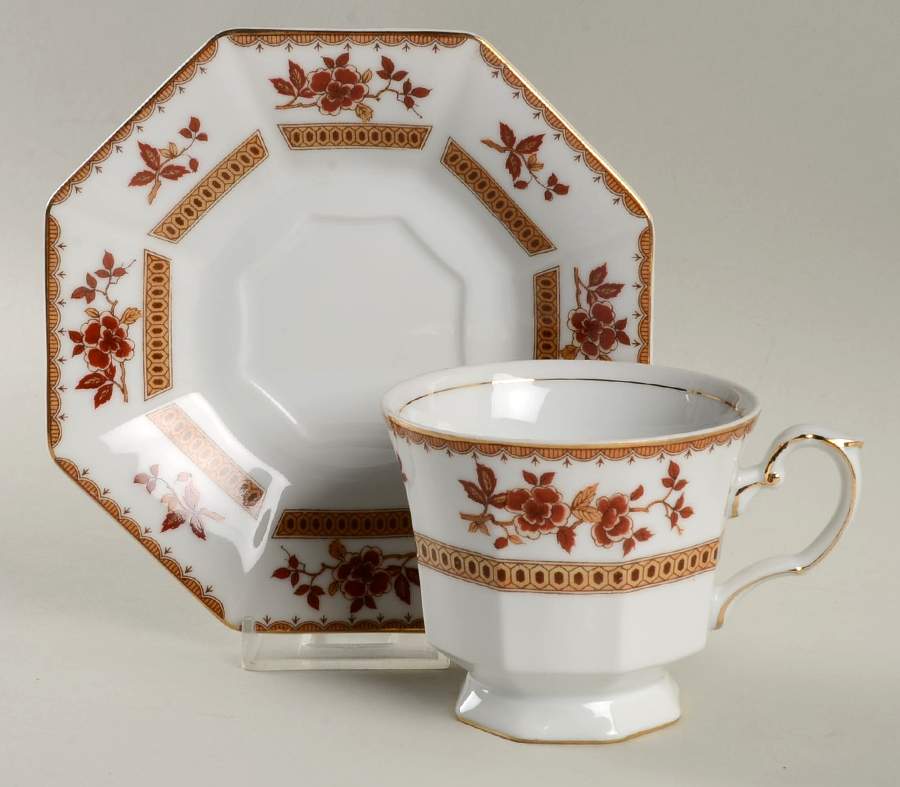 Vignette Footed Cup & Saucer Set by Harmony House China-1