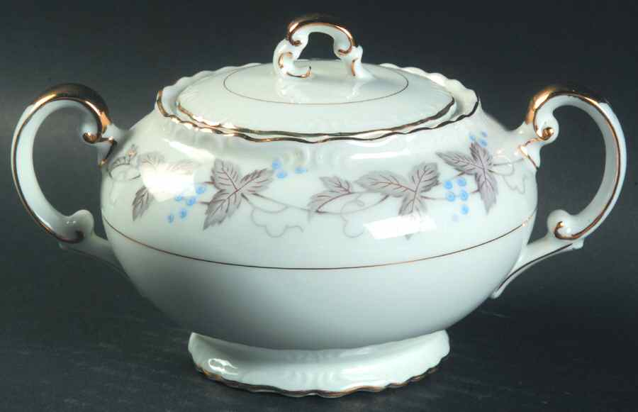 Vintage Sugar Bowl & Lid by Harmony House China-1