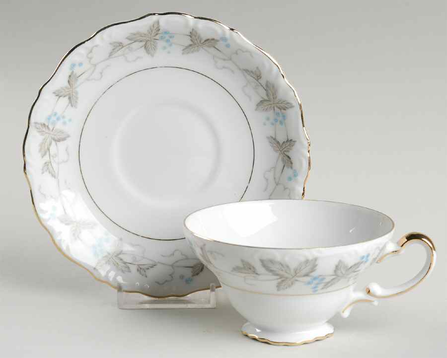 Vintage Footed Cup & Saucer Set by Harmony House China-1