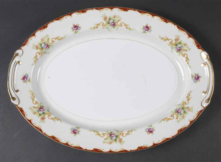 Wembley 14" Oval Serving Platter by Harmony House China-1