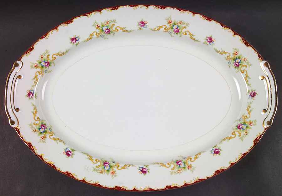Wembley 16" Oval Serving Platter by Harmony House China-1