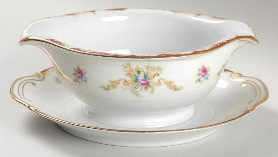 Wembley Gravy Boat with Attached Underplate by Harmony House China-1