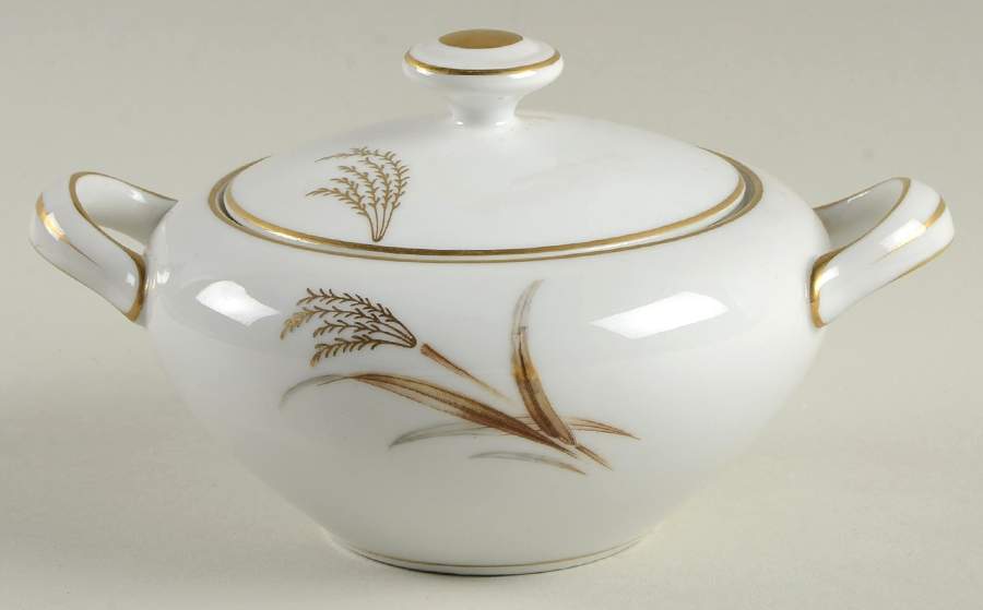 Wheat Sugar Bowl & Lid by Harmony House China-1