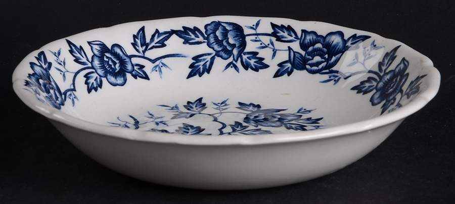 Wisteria Blue and White Fruit/Dessert (Sauce) Bowl by Harmony House China-1