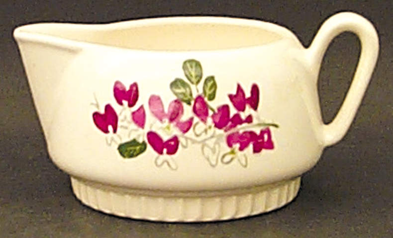 Wisteria (Pink & Burgundy Buds) Gravy Boat by Harmony House China-1