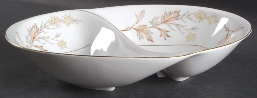 Woodhue 11" Oval Divided Vegetable Bowl by Harmony House China-1