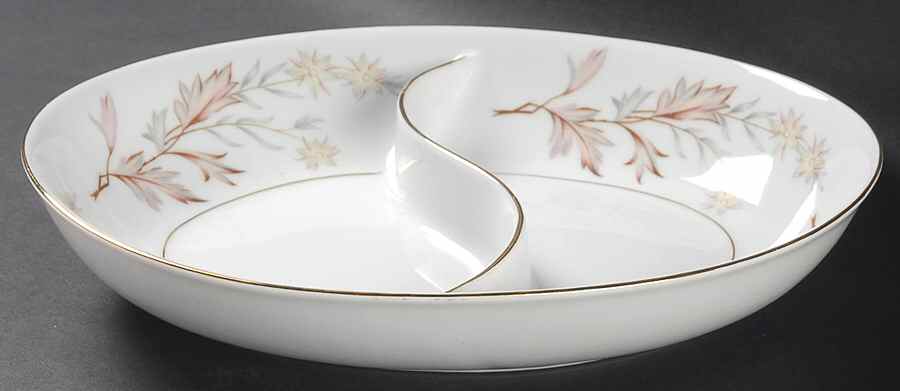 Woodhue 10" Oval Divided Vegetable Bowl by Harmony House China-1