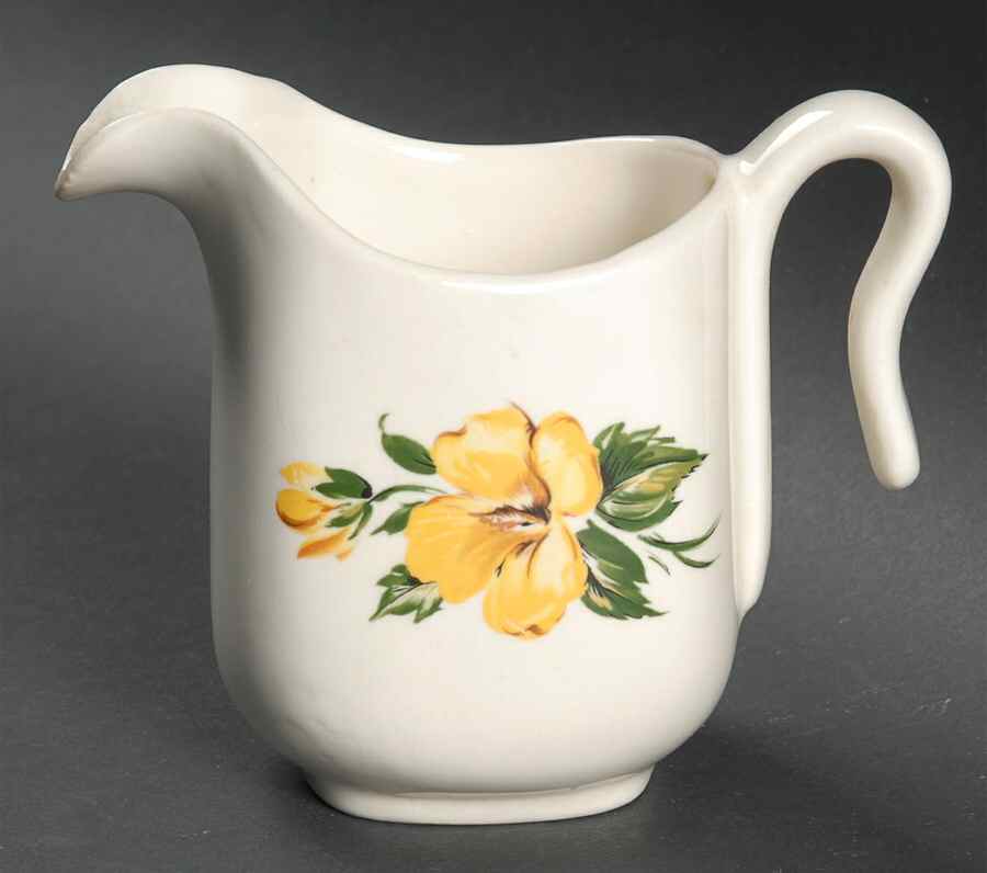 Yellow Hibiscus Creamer by Harmony House China-1