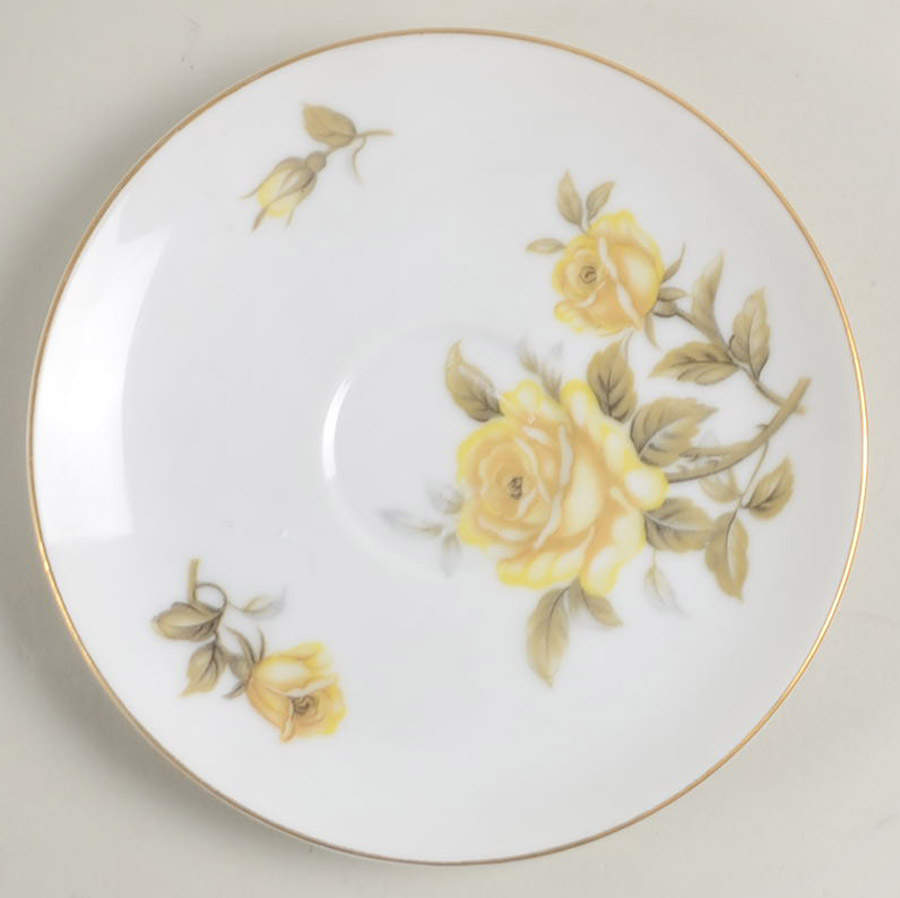 Yellow Rose Saucer by Harmony House China-1